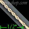 14K Gold Open Figarope Chain 24" 2mm