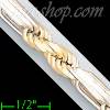 14K Gold Figarope Chain 24" 7.5mm