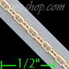 14K Gold Mariner Concave Anchore Chain 14" 1.3mm