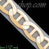 14K Gold Flat Mariner Chain 8.5" 10.8mm