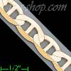 14K Gold Flat Mariner Chain 24" 8.9mm