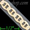 14K Gold Flat Mariner Chain 24" 5mm