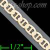 14K Gold Flat Mariner Chain 7" 3.5mm