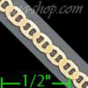 14K Gold Flat Mariner Chain 18" 3.1mm