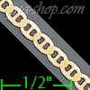 14K Gold Flat Mariner Chain 7" 3.1mm