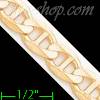 14K Gold Mariner Concave Chain 24" 6.8mm