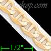 14K Gold Mariner Concave Chain 22" 5.9mm