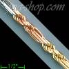 14K Gold Figarope 3Color Chain 26" 5mm
