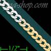 14K Gold Cuban 3Color Chain 7.5" 3.8mm