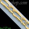 14K Gold Assorted Link Yellow Chain 8" 8mm
