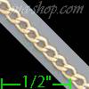 14K Gold Cuban Concave Chain 7" 2.4mm