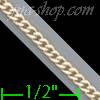 14K Gold Cuban Concave Chain 14" 1.9mm