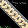 14K Gold Cuban Yellow Pave Chain 24" 8.5mm