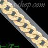 14K Gold Cuban Yellow Pave Chain 20" 8.5mm