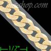 14K Gold Cuban Yellow Pave Chain 20" 7.4mm