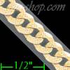 14K Gold Cuban Yellow Pave Chain 20" 6.1mm