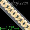 14K Gold Cuban Yellow Pave Chain 24" 5mm