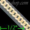 14K Gold Cuban Yellow Pave Chain 7" 3.3mm