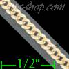 14K Gold Cuban Yellow Pave Chain 7" 2.5mm
