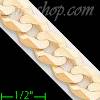 14K Gold Cuban Concave Chain 26" 9.6mm