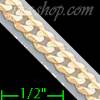 14K Gold Cuban Concave Chain 7" 4.6mm