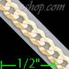 14K Gold Cuban Concave Chain 18" 3.8mm