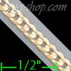 14K Gold Cuban Concave Chain 22" 3.2mm