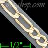 14K Gold Figaro 10+7 Chain 8" 4.7mm