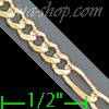 14K Gold Figaro 10+7 Chain 22" 3.2mm