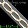 14K Gold Open Link 1/1 Chain 24" 4.8mm