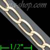 14K Gold Open Link 1/1 Chain 7" 4.1mm