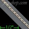 14K Gold Open Link 1/1 Chain 18" 1.2mm