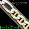 14K Gold Ficonucci White Pave Chain 20" 5.8mm