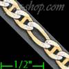 14K Gold Ficonucci White Pave Chain 20" 4.6mm