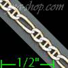 14K Gold Ficonucci White Pave Chain 22" 2.5mm