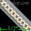 14K Gold Cuban White Pave Chain 7" 3.1mm