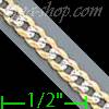 14K Gold Cuban White Pave Chain 7" 3.1mm