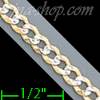 14K Gold Cuban White Pave Chain 22" 3.8mm