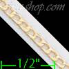 14K Gold Square Curb Chain 14" 1.5mm