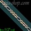 14K Gold Ficonucci 3Color Chain 22" 2.8mm