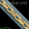 14K Gold Bullet Chain 24"