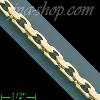 14K Gold Bullet Chain 24"