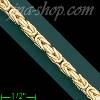 14K Gold Byzantine Chain 24" 3.8mm