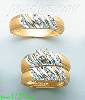 14K Gold 0.22ct Diamond Wedding Set Rings