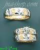 14K Gold 0.22ct Diamond Wedding Set Rings