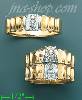 14K Gold 0.22ct Diamond Wedding Set Rings