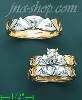 14K Gold 0.22ct Diamond Wedding Set Rings