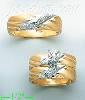 14K Gold 0.22ct Diamond Wedding Set Rings