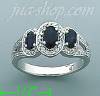 14K Gold Diamond 0.25ct / Sapphire 1.13ct Colored Stone Ring