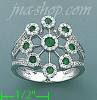 14K Gold Diamond 0.65ct / Emerald 0.35ct Colored Stone Ring